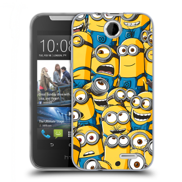 Силиконовый чехол на HTC Desire 310 с принтом Миньоны