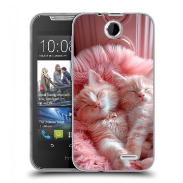 Силиконовый чехол на HTC Desire 310 с принтом котята котики Силиконовый чехол на HTC Desire 310 с принтом котята котики