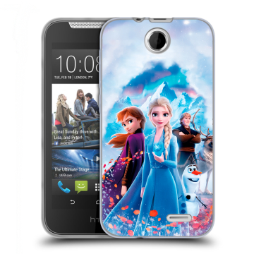 Силиконовый чехол на HTC Desire 310 с принтом Холодное сердце Frozen