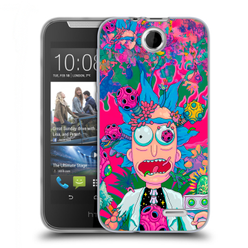 Силиконовый чехол на HTC Desire 310 с принтом Рик и Морти Rick Morty