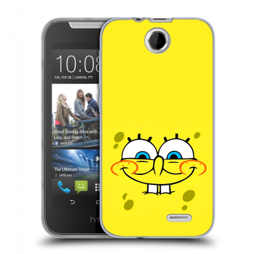 Силиконовый чехол на HTC Desire 310 с принтом спанчбоб спанч боб