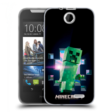 Силиконовый чехол на HTC Desire 310 с принтом Майнкрафт Minecraft