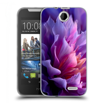 Силиконовый чехол на HTC Desire 310 с принтом женский цветы