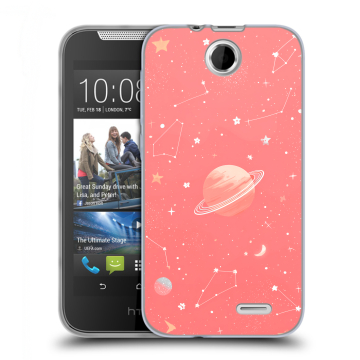 Силиконовый чехол на HTC Desire 310 с принтом Розовый космос Силиконовый чехол на HTC Desire 310 с принтом Розовый космос