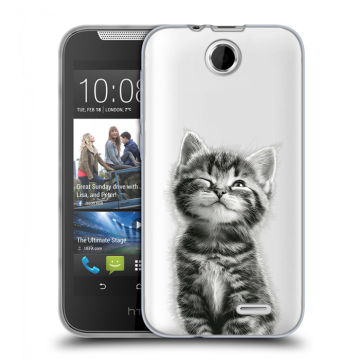 Силиконовый чехол на HTC Desire 310 с принтом Котенок