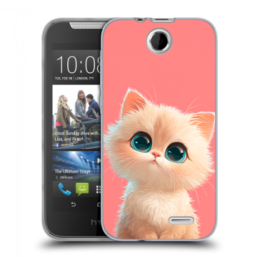 Силиконовый чехол на HTC Desire 310 с принтом Розовый котенок Силиконовый чехол на HTC Desire 310 с принтом Розовый котенок