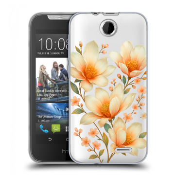 Силиконовый чехол на HTC Desire 310 с принтом Цветы Силиконовый чехол на HTC Desire 310 с принтом Цветы