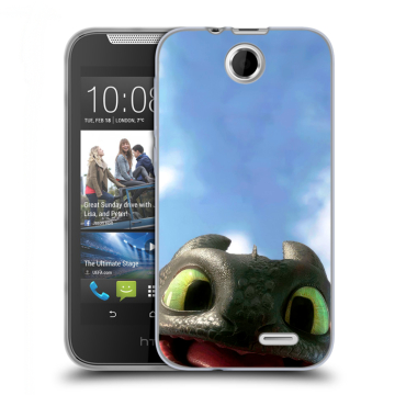 Силиконовый чехол на HTC Desire 310 с принтом Как приручить дракона