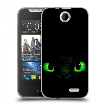 Силиконовый чехол на HTC Desire 310 с принтом Как приручить дракона