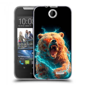 Силиконовый чехол на HTC Desire 310 с принтом Медведь Силиконовый чехол на HTC Desire 310 с принтом Медведь