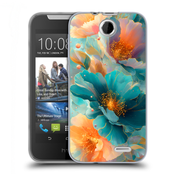 Силиконовый чехол на HTC Desire 310 с принтом Цветы Силиконовый чехол на HTC Desire 310 с принтом Цветы