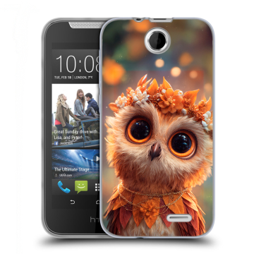 Силиконовый чехол на HTC Desire 310 с принтом Милая сова Силиконовый чехол на HTC Desire 310 с принтом Милая сова