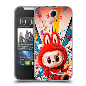 Силиконовый чехол на HTC Desire 310 с принтом Labubu Лабубу