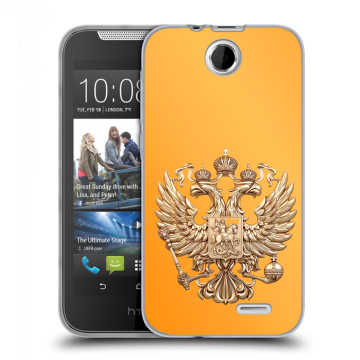 Силиконовый чехол на HTC Desire 310 с принтом Герб Флаг России Силиконовый чехол на HTC Desire 310 с принтом Герб Флаг России