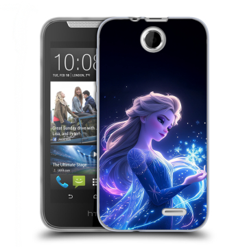 Силиконовый чехол на HTC Desire 310 с принтом Холодное сердце Frozen