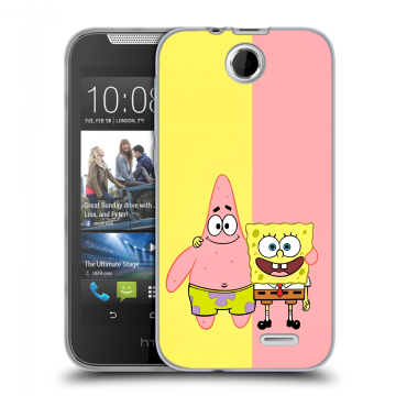 Силиконовый чехол на HTC Desire 310 с принтом Спанч боб Спанчбоб