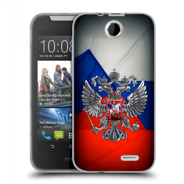 Силиконовый чехол на HTC Desire 310 с принтом Флаг России