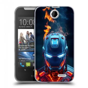 Силиконовый чехол на HTC Desire 310 с принтом IronMan Железный человек