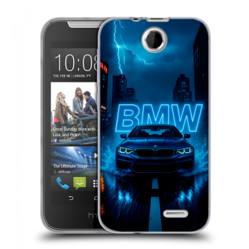 Силиконовый чехол на HTC Desire 310 с принтом BMW БМВ