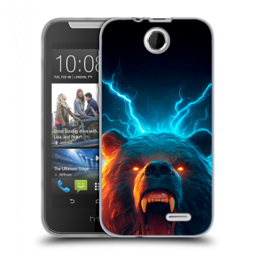 Силиконовый чехол на HTC Desire 310 с принтом Медведь Силиконовый чехол на HTC Desire 310 с принтом Медведь