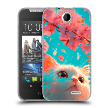 Силиконовый чехол на HTC Desire 310 с принтом Красивый кот Силиконовый чехол на HTC Desire 310 с принтом Красивый кот