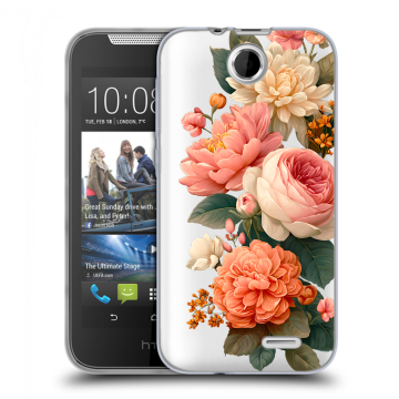 Силиконовый чехол на HTC Desire 310 с принтом цветы Силиконовый чехол на HTC Desire 310 с принтом цветы