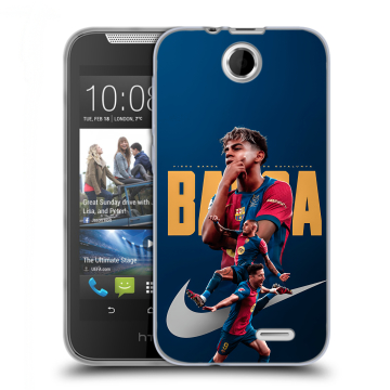 Силиконовый чехол на HTC Desire 310 с принтом Барселона Barca Yamal 