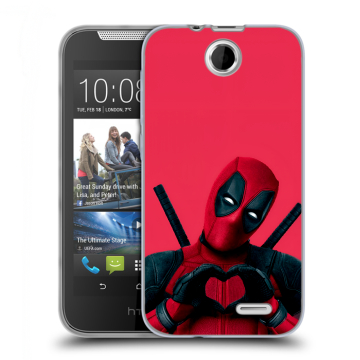 Силиконовый чехол на HTC Desire 310 с принтом Дедпул Deadpool
