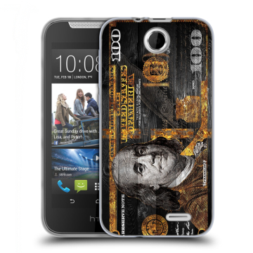 Силиконовый чехол на HTC Desire 310 с принтом Доллар деньги