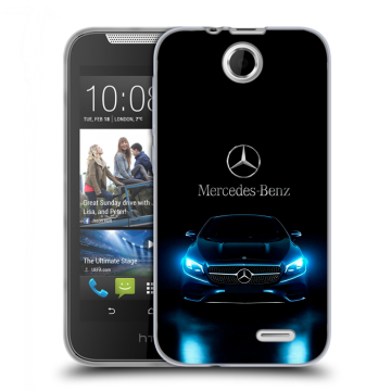 Силиконовый чехол на HTC Desire 310 с принтом Mercedes Мерседес