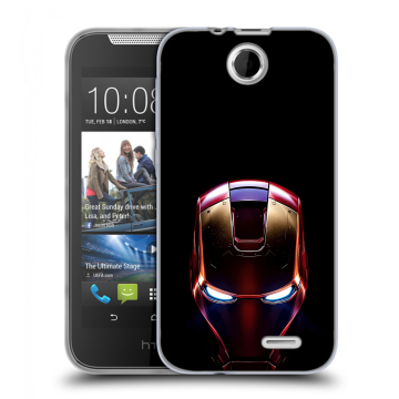 Силиконовый чехол на HTC Desire 310 с принтом IronMan Железный человек