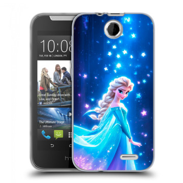Силиконовый чехол на HTC Desire 310 с принтом Холодное сердце Frozen