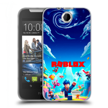 Силиконовый чехол на HTC Desire 310 с принтом Roblox Роблокс