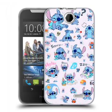 Силиконовый чехол на HTC Desire 310 с принтом Лило и Стич