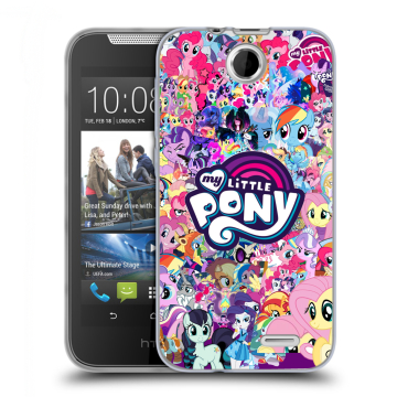 Силиконовый чехол на HTC Desire 310 с принтом My little pony Дружба чудо