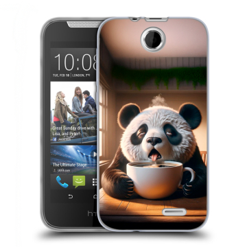 Силиконовый чехол на HTC Desire 310 с принтом смешная панда