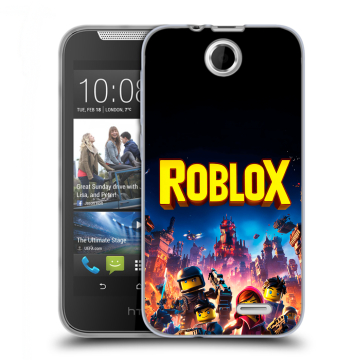 Силиконовый чехол на HTC Desire 310 с принтом Roblox Роблокс