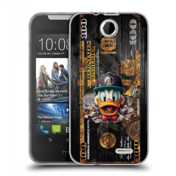 Силиконовый чехол на HTC Desire 310 с принтом Дональд Дак Доллар