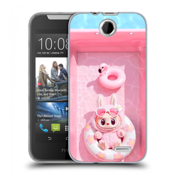 Силиконовый чехол на HTC Desire 310 с принтом Labubu Лабубу