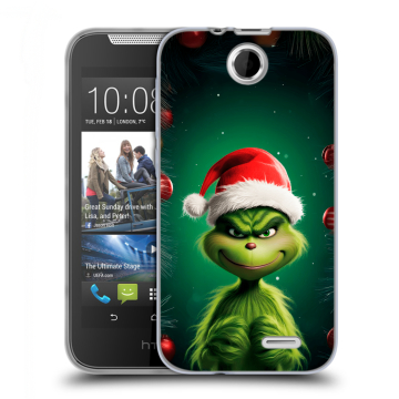 Силиконовый чехол на HTC Desire 310 с принтом Гринч Новый год Рождество Силиконовый чехол на HTC Desire 310 с принтом Гринч Новый год Рождество