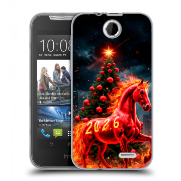 Силиконовый чехол на HTC Desire 310 с принтом Новый год Силиконовый чехол на HTC Desire 310 с принтом Новый год