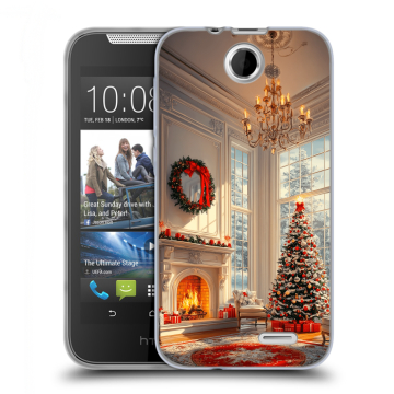 Силиконовый чехол на HTC Desire 310 с принтом Новый год Силиконовый чехол на HTC Desire 310 с принтом Новый год