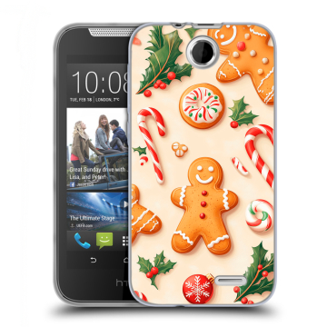 Силиконовый чехол на HTC Desire 310 с принтом Новый год Силиконовый чехол на HTC Desire 310 с принтом Новый год