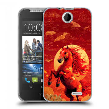 Силиконовый чехол на HTC Desire 310 с принтом Новый год Силиконовый чехол на HTC Desire 310 с принтом Новый год