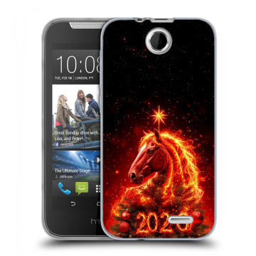 Силиконовый чехол на HTC Desire 310 с принтом Новый год Силиконовый чехол на HTC Desire 310 с принтом Новый год