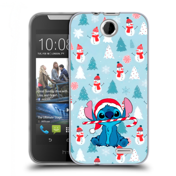 Силиконовый чехол на HTC Desire 310 с принтом Стич Новый год Силиконовый чехол на HTC Desire 310 с принтом Стич Новый год