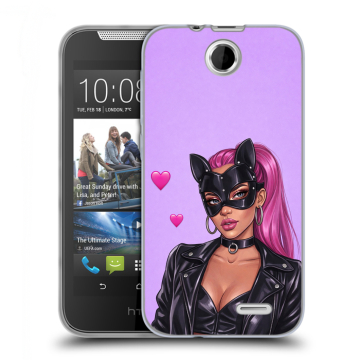 Силиконовый чехол на HTC Desire 310 с принтом женский Силиконовый чехол на HTC Desire 310 с принтом женский