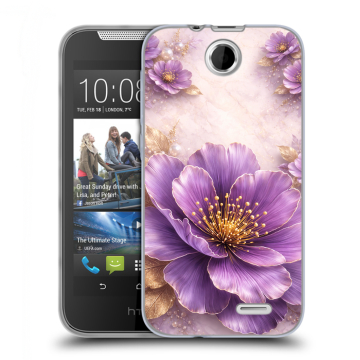 Силиконовый чехол на HTC Desire 310 с принтом женский