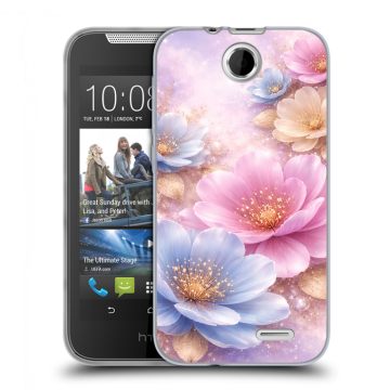 Силиконовый чехол на HTC Desire 310 с принтом женский