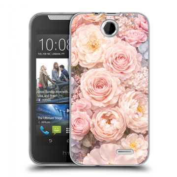 Силиконовый чехол на HTC Desire 310 с принтом женский